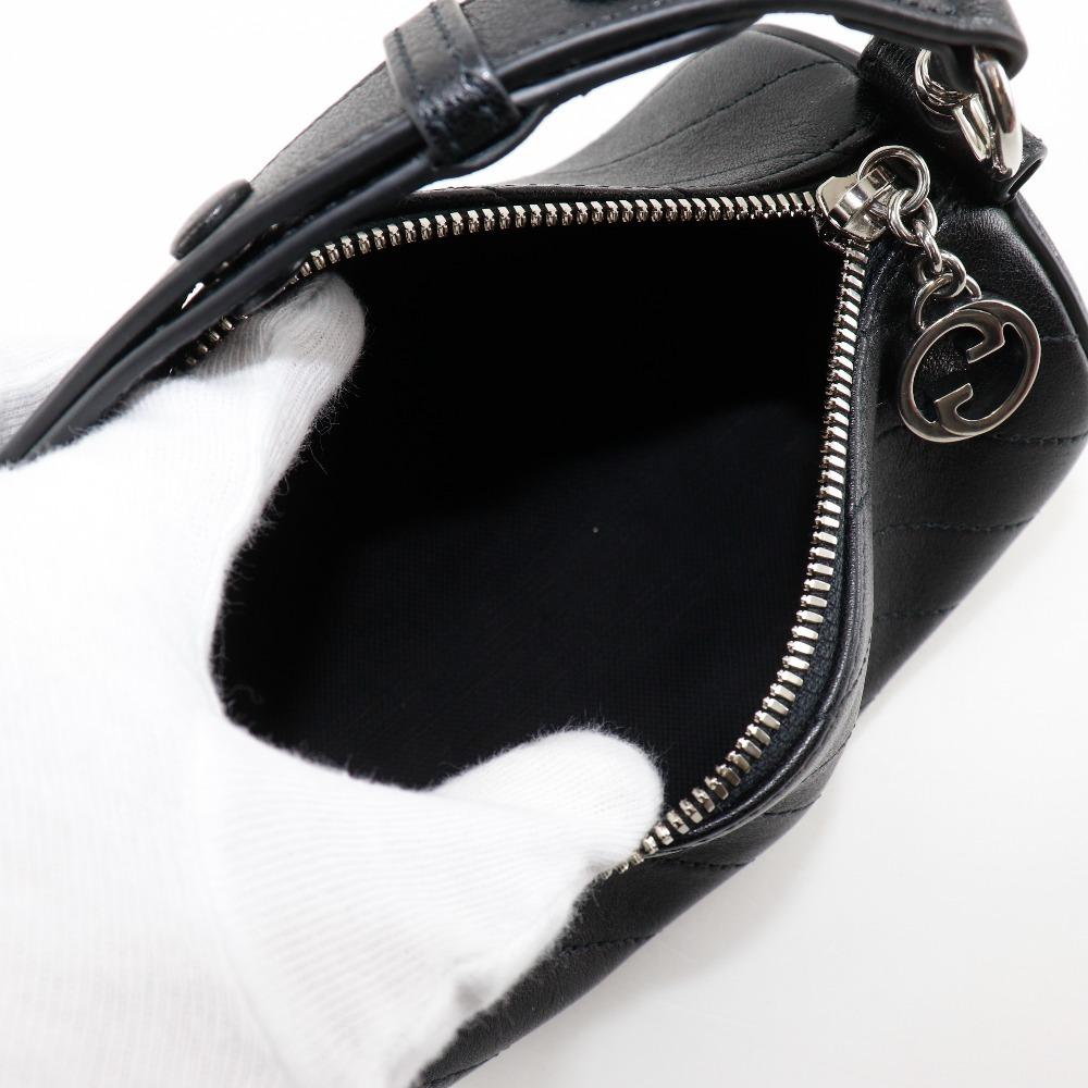 GUCCI Blondie Mini Shoulder Shoulder Bag 760170 black leather Women Used