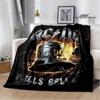 Rocková kapela AC/DC retro potištěná deka Flange hřejivá deka piknikové deky cubre cama throw deka podšívka do postele dárek k narozeninám