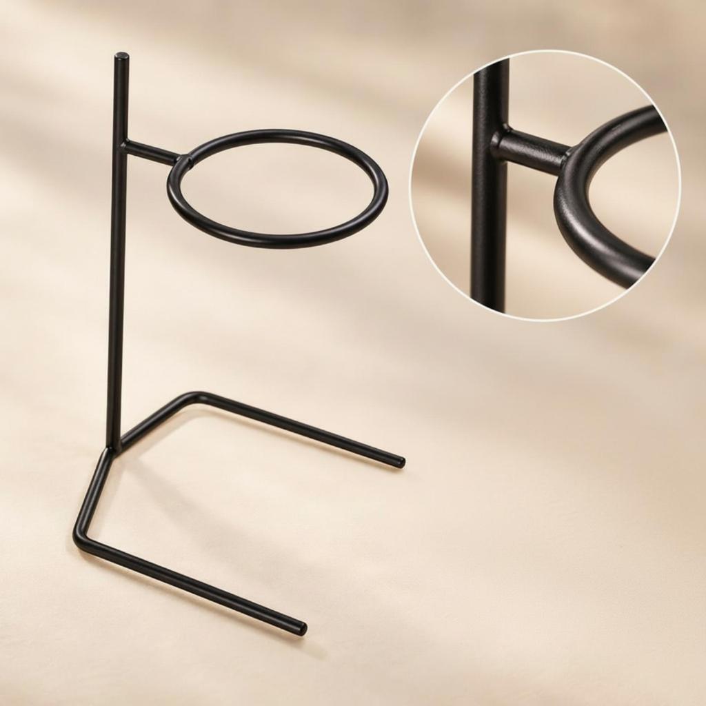 Adjustable Solid Wood Coffee Dripper Stand with Glass V60 and Server Set