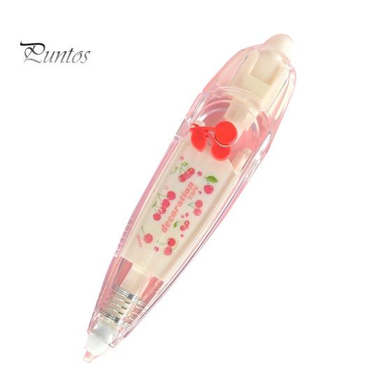 

Бесконечная декоративная ручка Мультяшные животные Пресс-типа Кружева Корректирующая лента DIY Скрапбукинг Дневник Декоративная ручка Cherry