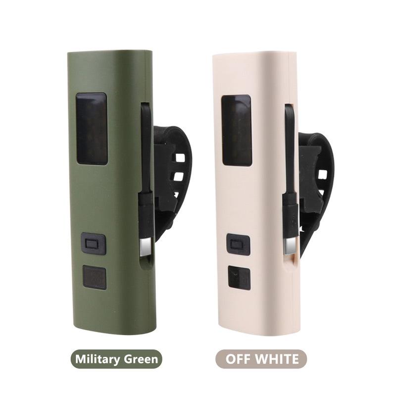 

Многофункциональный повербанк Светодиодный велосипедный фонарь с собственным кабелем для передачи данных Уличная езда Сильный свет зелёный