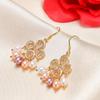 Direct Supply S9Silver Hook Earrings, Vintage Court-style Freshwater Pearl Earrings, Elegant and Fashionable Earrings for Young Women