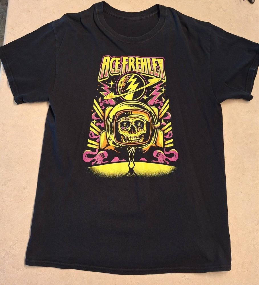 Ace Frehley Cotton Black Short Sleeve Shirt Unisex Concerts-5XL Reprint LO278 Unisex T-Shirt XXL