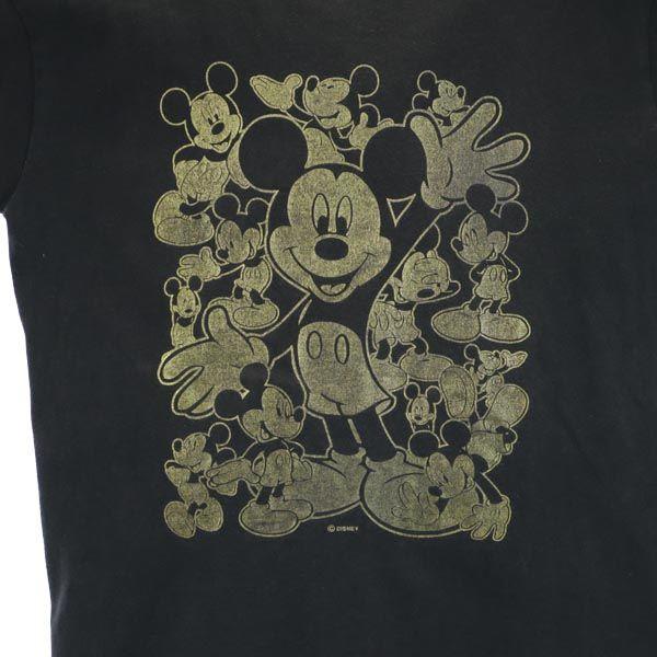 Disney 90s Old USA Made Mickey Mouse Short Sleeve T-shirt M Black Series Men's Used