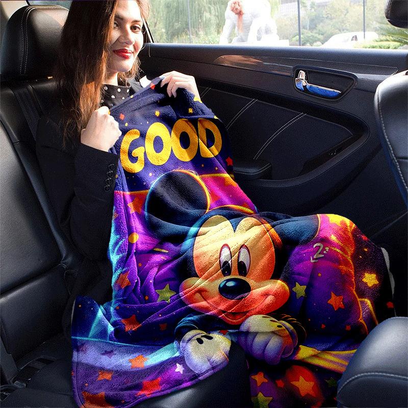 1pc Mickey Printing Blanket - Soft, All-Season Throw for Office Blanket, | Personalized Gift with Adorable Cartoon Design