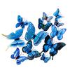 12Pcs 3D Two-Layer Colorful Artificial Butterflies Adhesive Magnet Wall Sticker