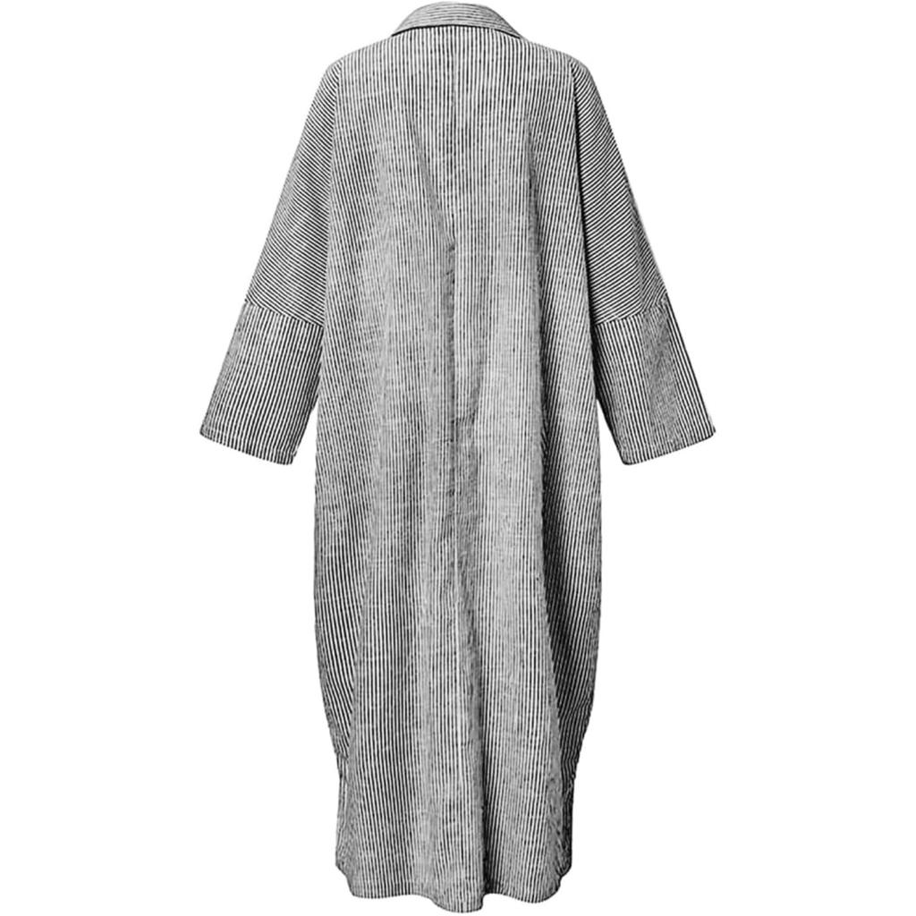 Completo Casual Due Pezzi in Lino con Scollo a V, Taglio Ampio, Manica Lunga, Pantaloni a Gamba Larga, Tessuto Leggero e Traspirante, Adatto per l'Uso Quotidiano