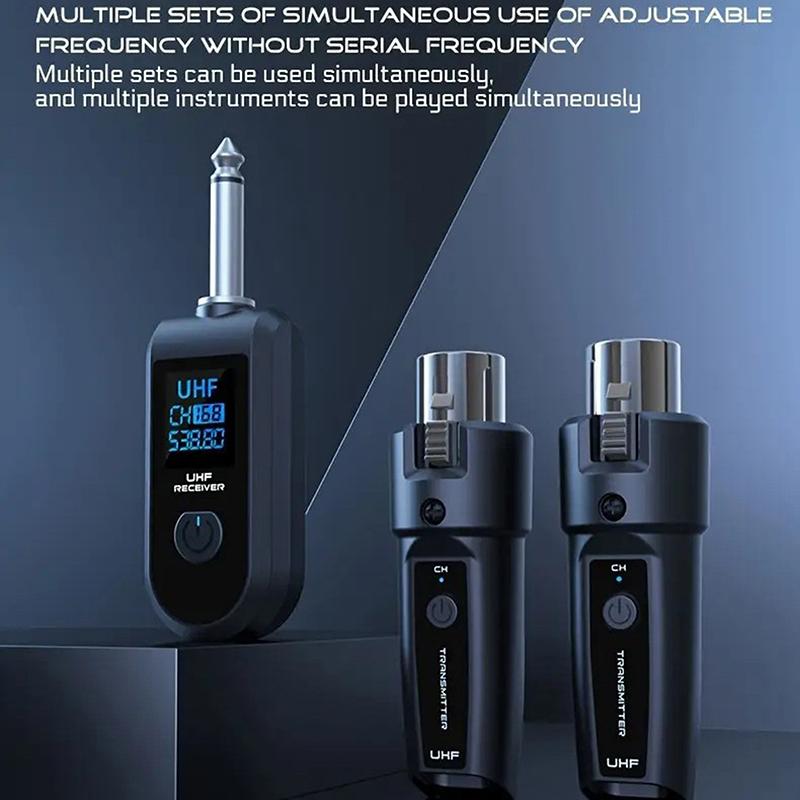 Wireless Microphone Transmitter Receiver System 2.4G Xlr Adapter System For Dynamic Microphone Guitar Audio Mixer Pa System