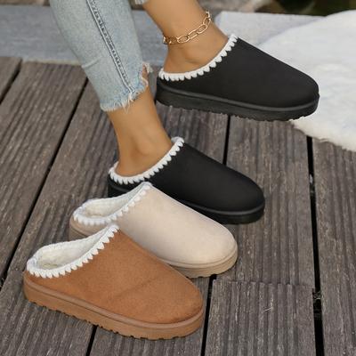 Nouvelles pantoufles d'hiver en dentelle coupe-vent à la mode en coton grande taille pour hommes et femmes couples intérieur et extérieur chaudes bottes de neige femmes