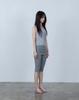 Yokitoki Folding Shirring Capri Leggings [Grey]