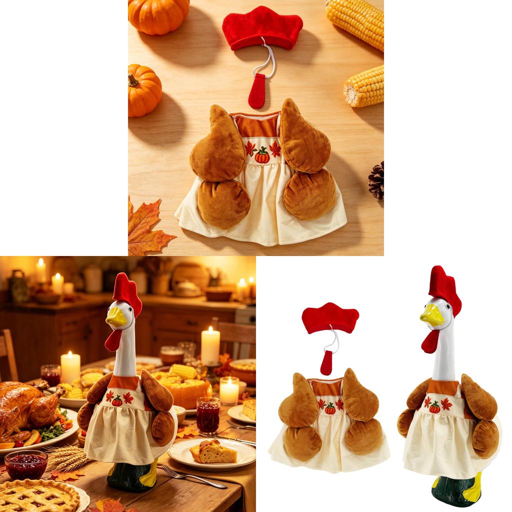 Thanksgiving Turkey Outdoor Yard Decor Costume For Garden Gnome
