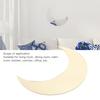 Moon Shape Mirror Wall Sticker Acrylic Decorative Background Decal for   Corridor