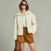 ELLE Solid Color Elegant Petite High-End Lapel Jacket Women jackets Off-White EF36374