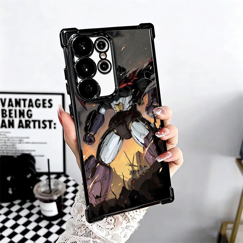 M-Mazinger Z Anime Plating Phone Case For Samsung Galaxy S24 S25 FE S26 Edge S23 Ultra S22 S21 Plus S20 Anti-Fall Airabag Cover