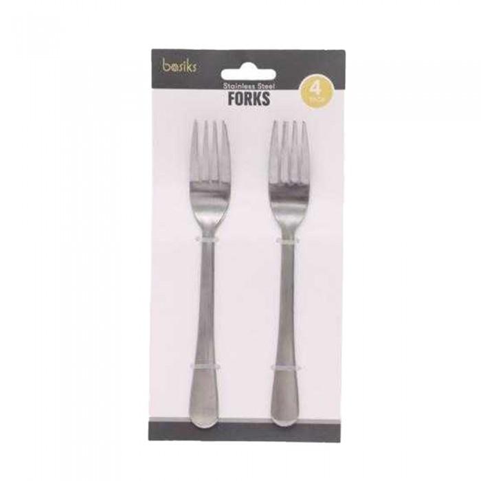 Basiks Stainless Steel Forks (Pack of 4)