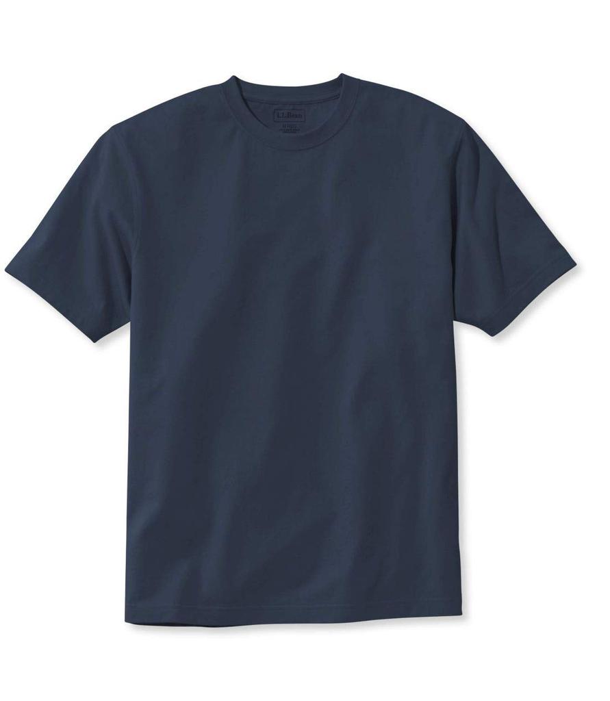 LL Bean Men's Carefree Unshrunkable T-Shirt, Short Sleeve, Japan Fit, Size Small, Blue, Navy Blue, 0UQX116002