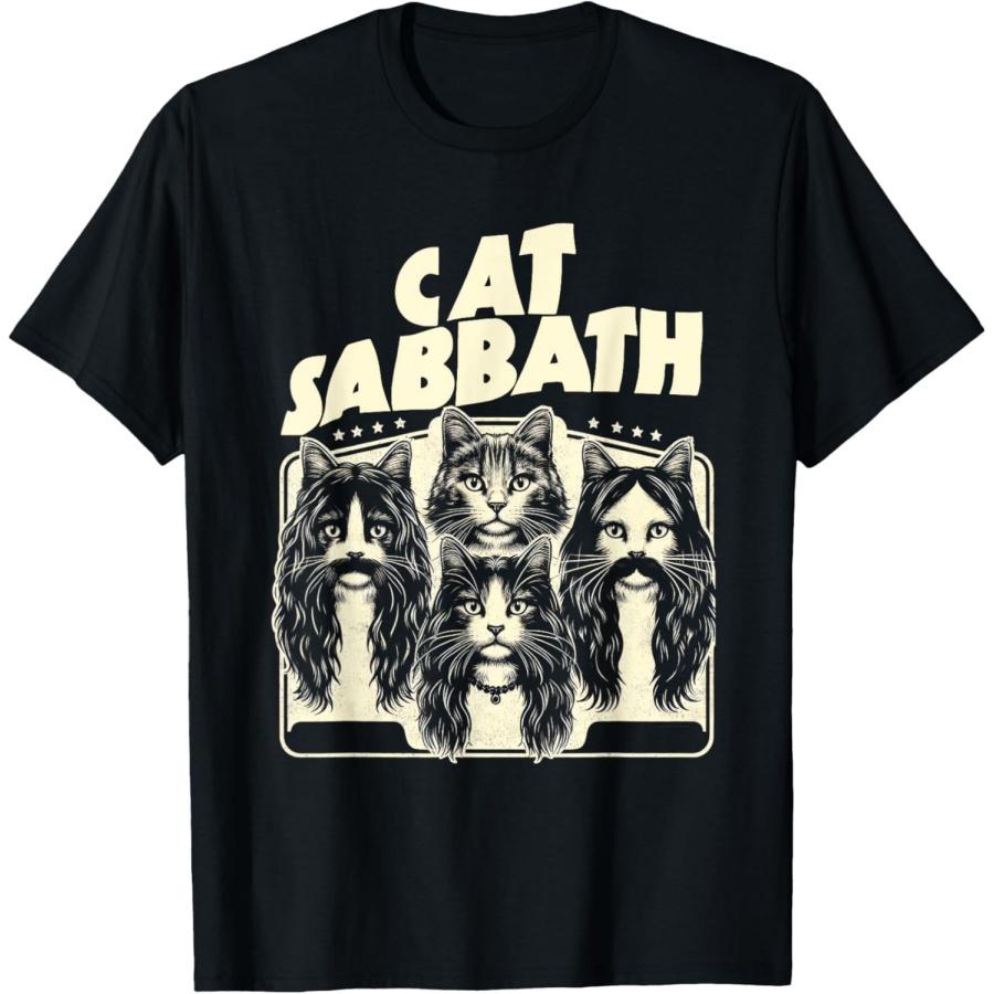 iNexTech Cat Sabbath Funny Cat T-Shirt S