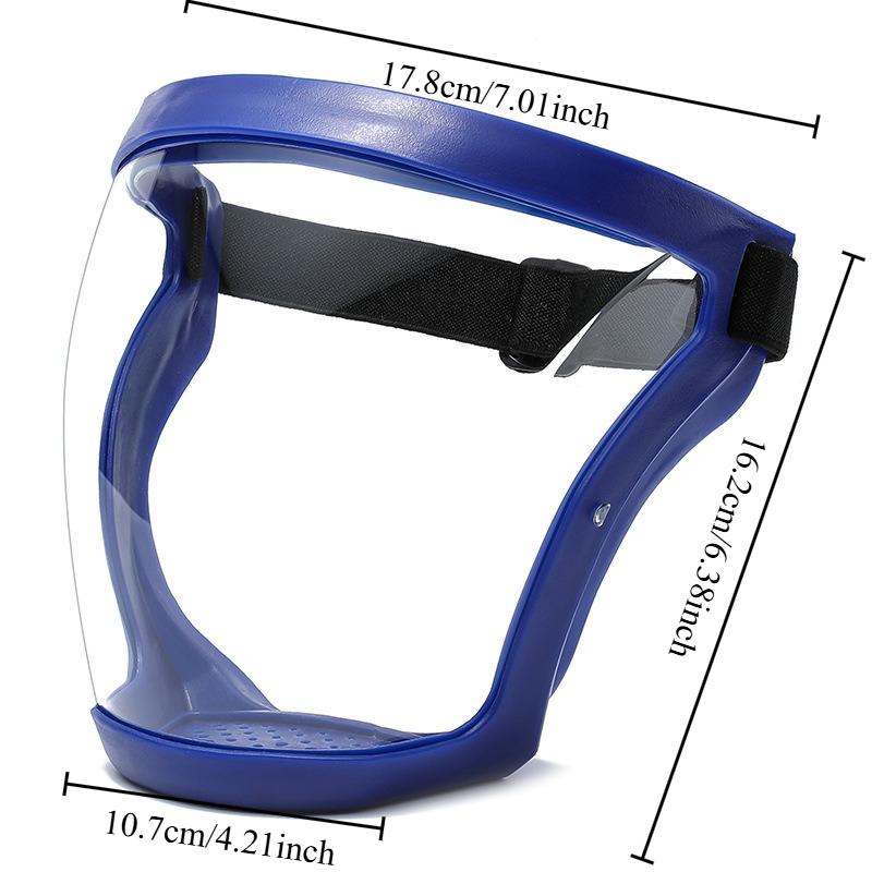 High Definition Transparent Protective Face Mask Anti Droplet Dust Dust Labor Protection Riding Goggles синий