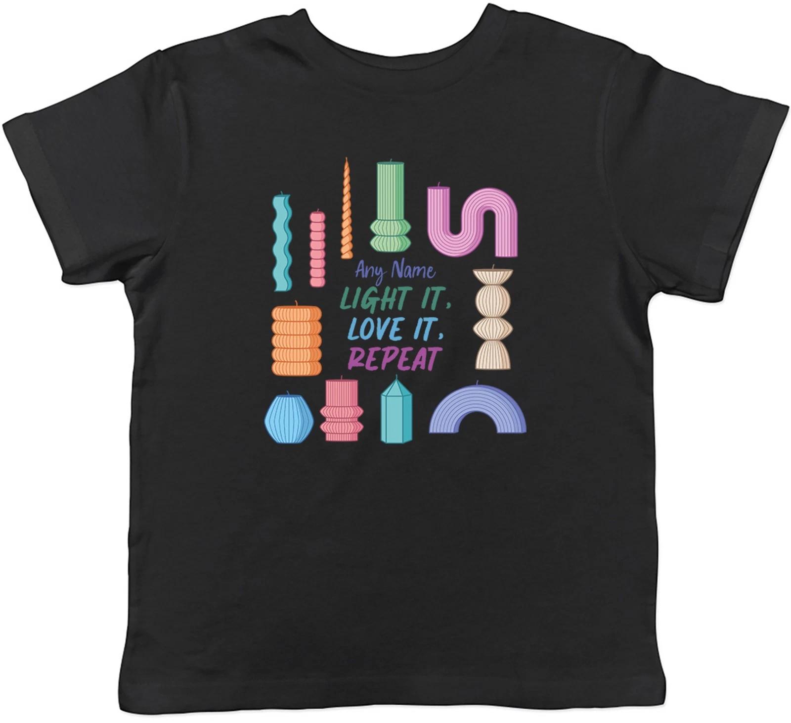 Personalised Candle Lover Kids T-Shirt Boys Girls Gift 160