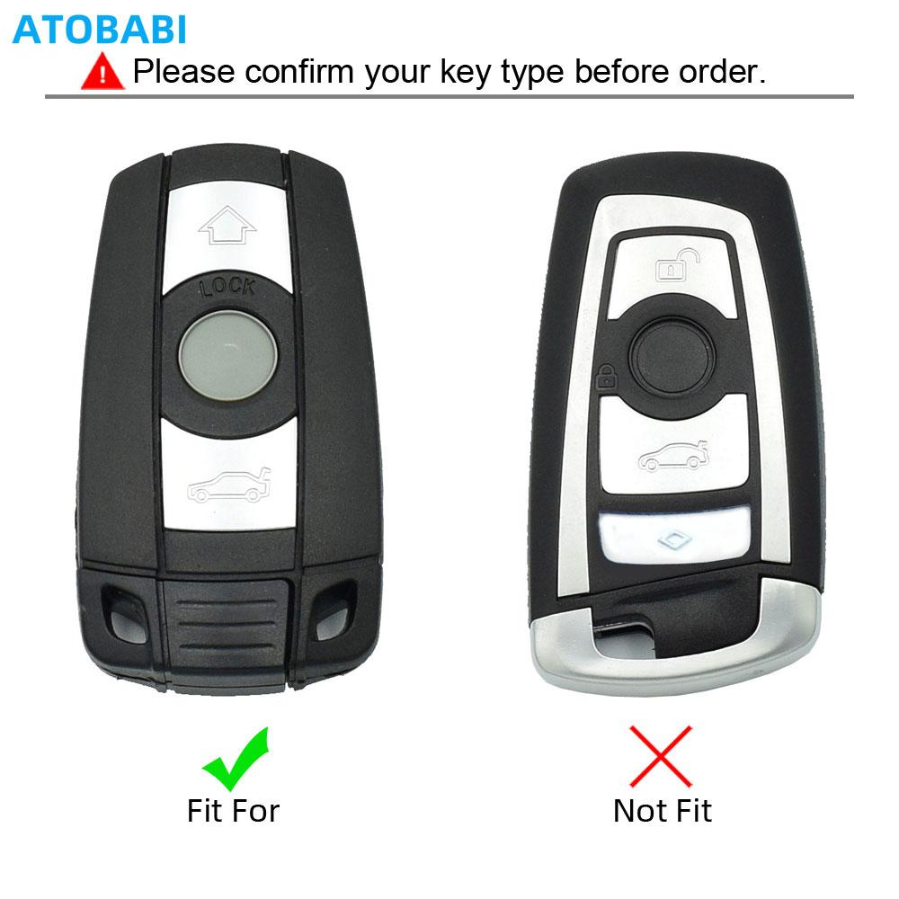 Leather Car Key Case For Bmw 1 3 5 6 Series E60 E61 E70 E81 E87 E90 E91 E92 320 X1 X5 X6 Z4 Smart Remote Control Protector Cover