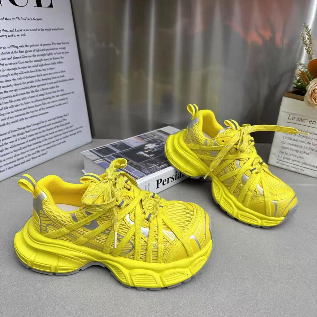 Zapatos de mujer con suela gruesa, nuevos, de malla transpirable, informales, deportivos y con aumento de altura.