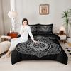 Vegvisir Viking Compass Valknut Norse 3 Piece Bedding Set with 2 Pillowcases for Bedroom Decor