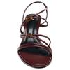 Zara Pu Lightweight Vintage Strap Square Toe Thin High Heel Sandals 7Cm Women Sandals Crimson 11308510022