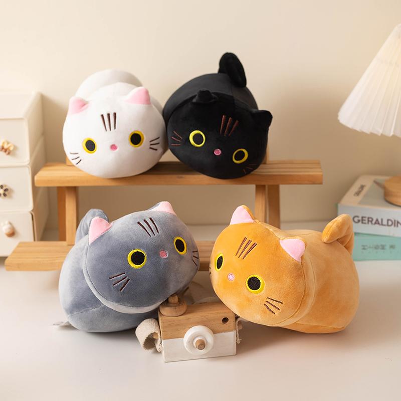 Don't Miss It! A 22cm Cat Plush Toy with Classic Black, White, and Gray Colors Paired with Vibrant Orange. A Must-have for Every
