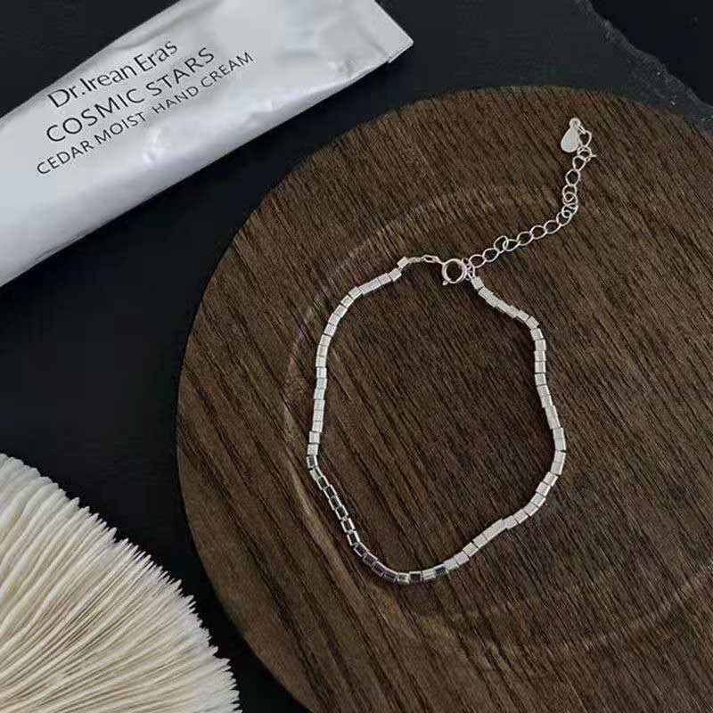 925 Sterling Silver Geometric Bracelet For Women Fashion Fine Jewelry Wedding Party Gift