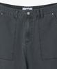 WEST GRAND BOULEVARD Cut-Off Vintage Loose Straight Fatigue Pants Washed Charcoal