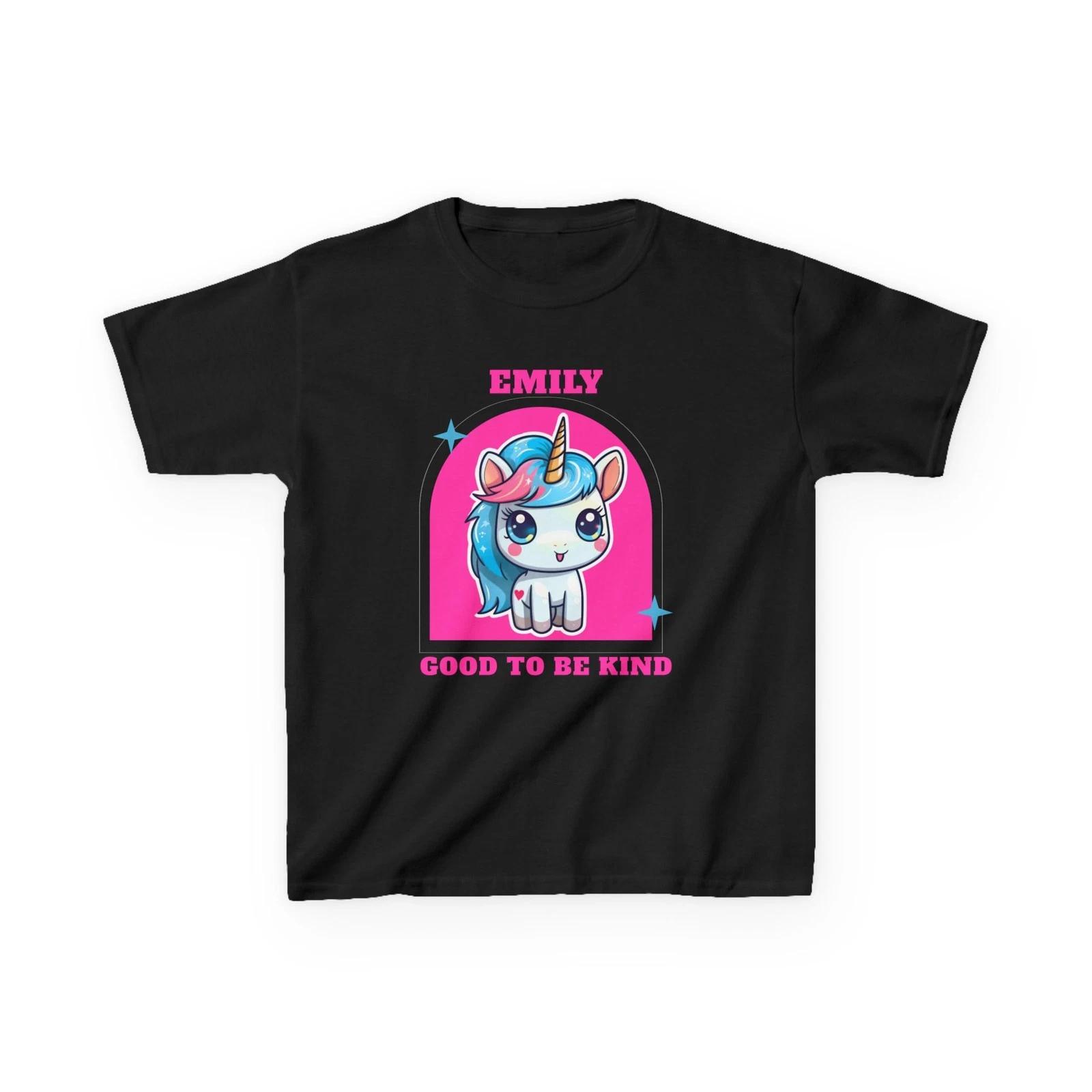 Children s Children s T Children s T-shirt — Personalized Emily Cute Unicorn Good To Be Kind 110