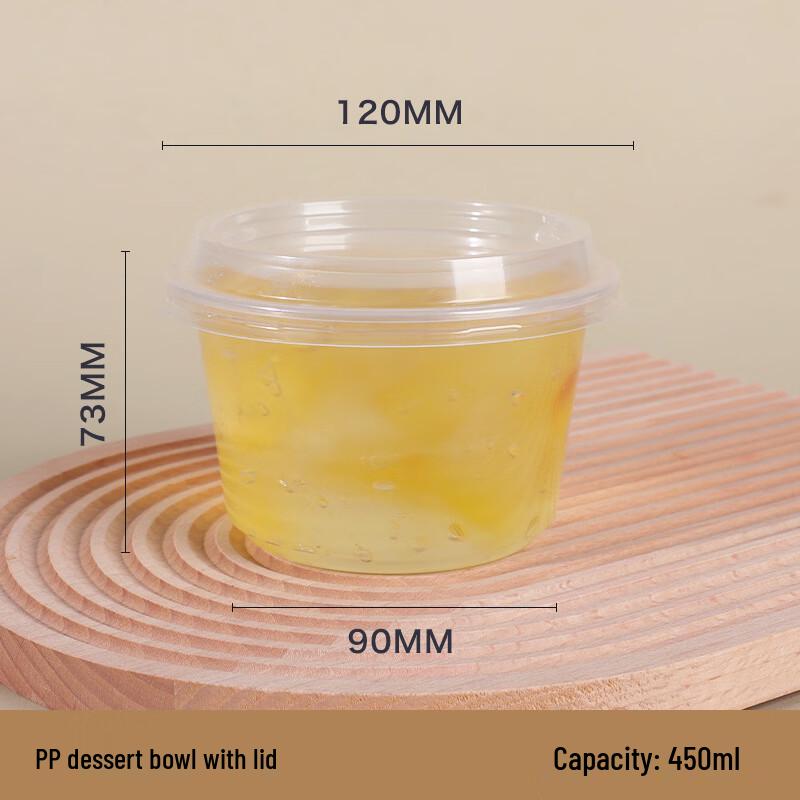 Disposable PP Dessert Bowls with Lids