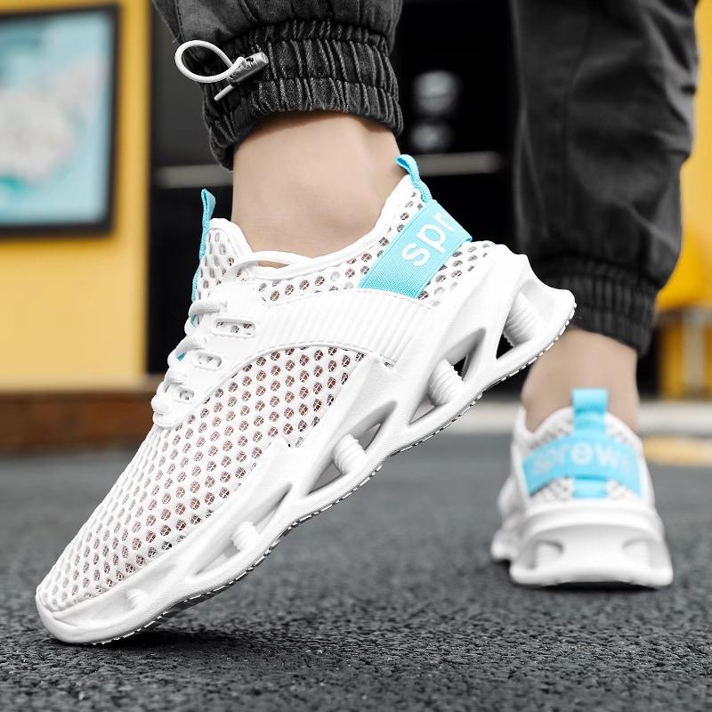 Mesh breathable summer new hollow mesh shoes casual sports ice silk trendy shoes