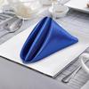 High-Density Satin Napkin – Wedding Style Solid Color Overlock Placemat Tablecloth with Flower Design.