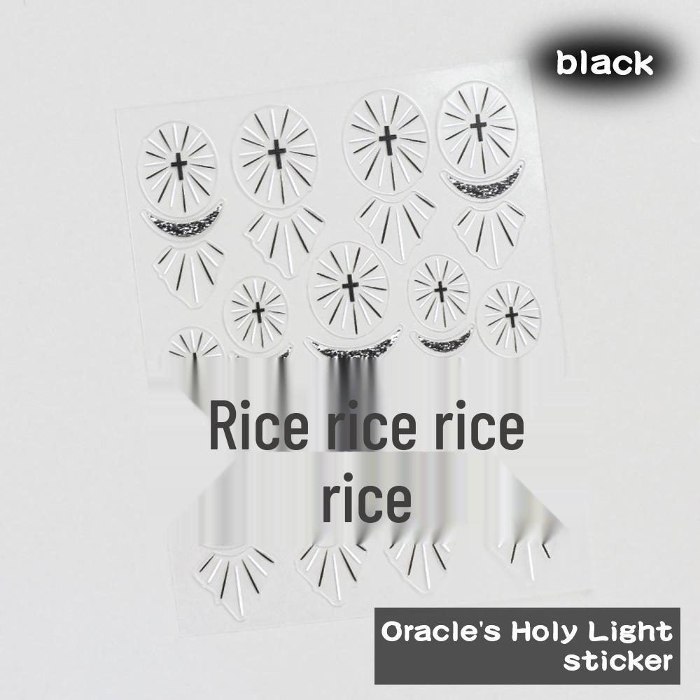 

Itutu 3D тисненые наклейки для ногтей Святой Свет - Золотой и Серебряный Люксовый Французский Дизайн.