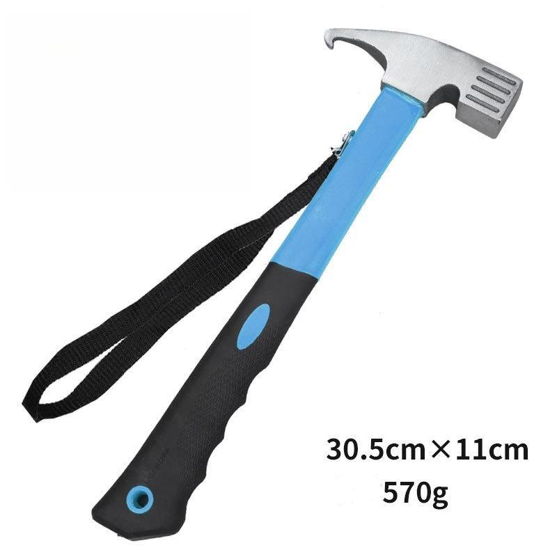 Outdoor Multi-functional Nail Hammer Camping Tent Canopy Hammer High Carbon Steel Home Nail Puller High Carbon Nail Extractor