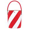 Longchamp Épure 17 Striped Print Snap Closure Leather Bucket Bag Women Handbags Red White 10161HCZ378