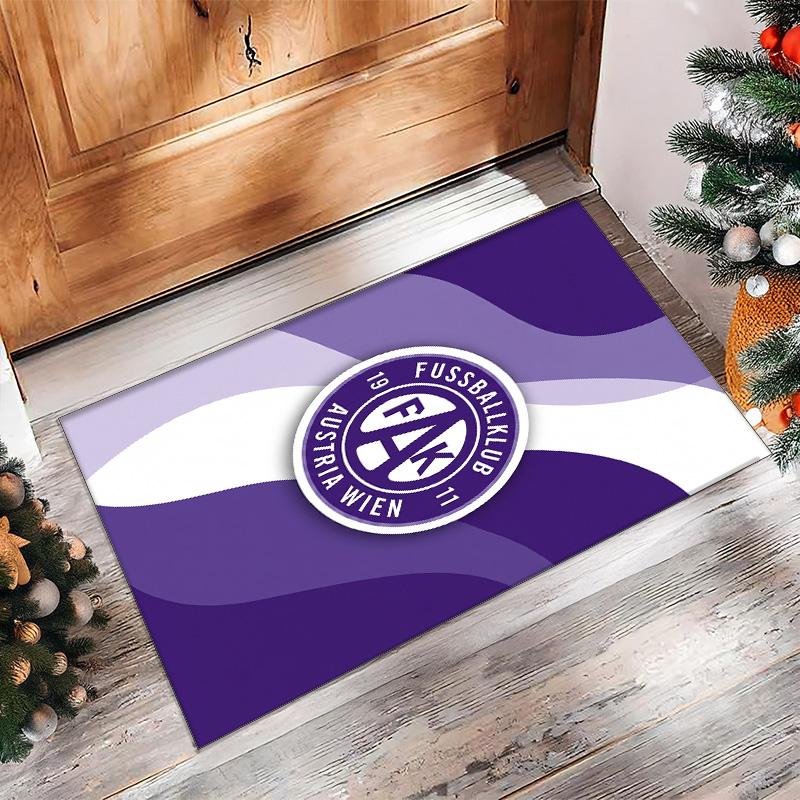 Austria Wien FC Soccer Football Pattern Soft Area Rug Non Slip Indoor Floor Carpet Sports Decor Mat for Bedroom