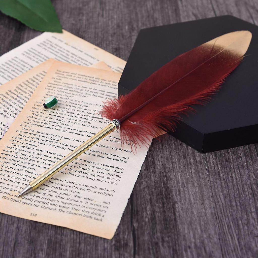 1/3pcs Charming Feather Style Ballpoint Pen - Perfect for Office, School, and Gifts