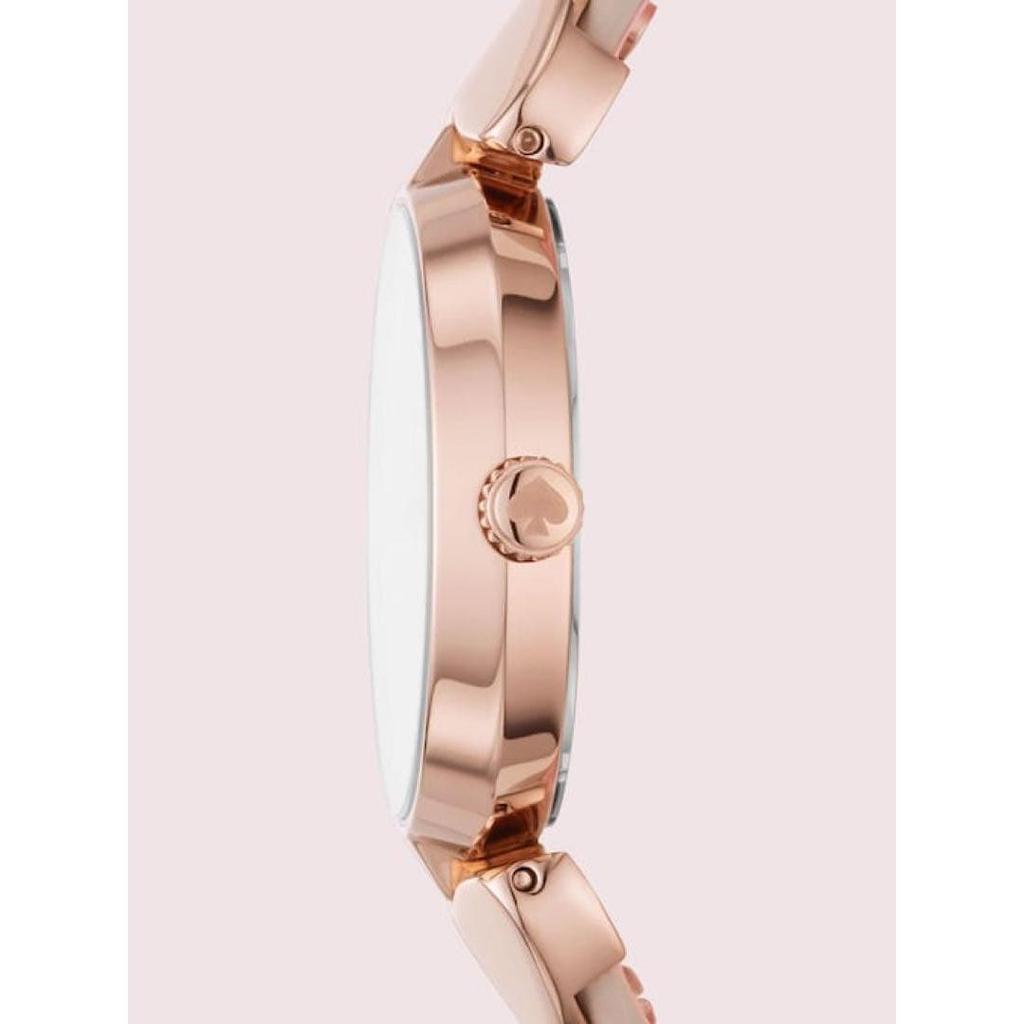 Used Katespade Hollis Three Hand Matte Gray Leather Watch KSW1548