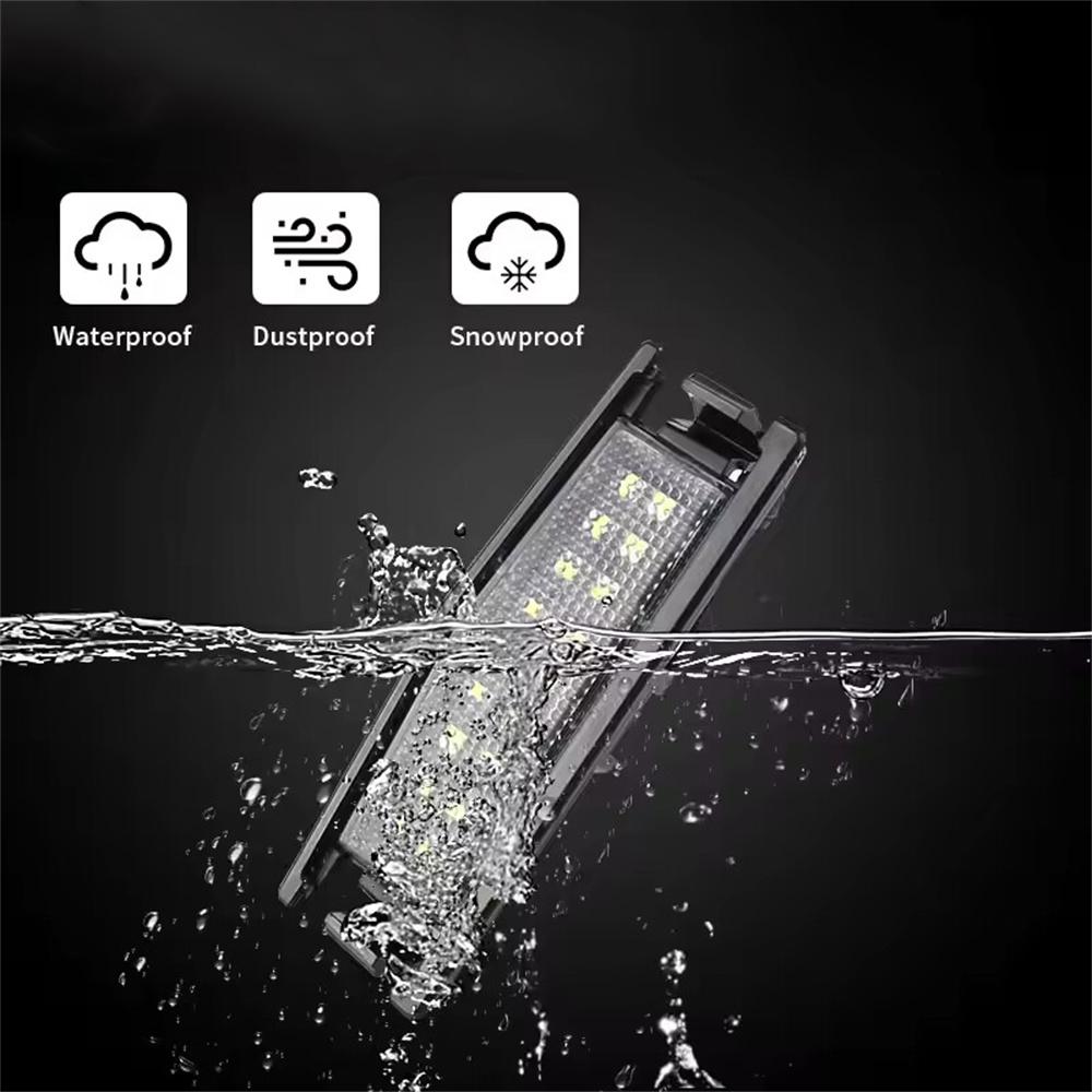 2 Pcs Car White LED License Plate Lights Tag Lamp For Mazda MX5 Miata 2016-2022