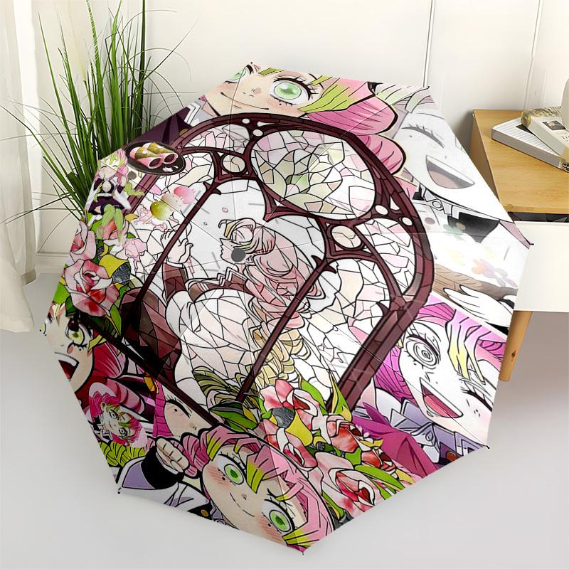 

1pc Kyuubey & Kuroko Outdoor Umbrella - Automatic Opening/Closing, Portable 3-Fold Design with Iron Frame - Perfect Gift for Fans, Travelers, Daily Us