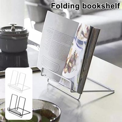 Katlanabilir Masaüstü Kitap Standı Karbon Çelik Tutucu Kitap Tabletler Tarifler Sanat Eseri için Yer Tasarruflu Saklama Sergileme Rafı Masa Başucu Ofis Ev için