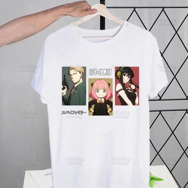 Anya Forger Printed T Shirt Men Yor Forger Tops Tees Harajuku Spy X FAMILY Tshirt Streetwear Hip Hop Male T-shirts