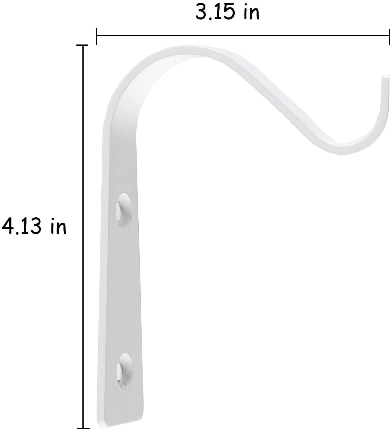 

1 шт. Металлические кронштейны для подвесных корзин, крючок для вешалки для садовых растений, настенный декор, прочный железный S-образный крючок для цветочного горшка, подвесной фонарь 1PCS белый