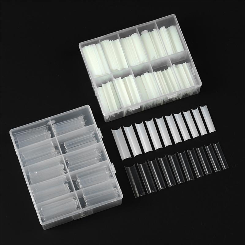 Extras Long Nail Tip,Half Cover C Curves Fake Nail Tips,Square/Almond Press On Nail Full Cover False Nail for Nail Salon