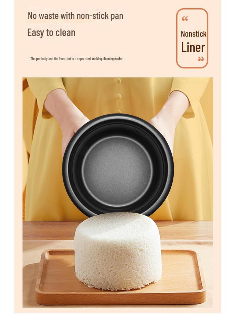 Compact Multi-Function Rice Cooker for Single-Person Use - Genuine Steaming Pot