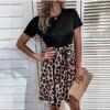 Καλοκαιρινό Γυναικείο Φόρεμα με λουρί με στάμπα με λεοπάρ