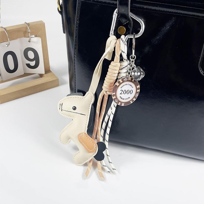 Bag Charm Women's Bag Charm Decoration Cartoon Rocking Horse Women's Leather Charm Bag Cute Bag Accessories Gifts
