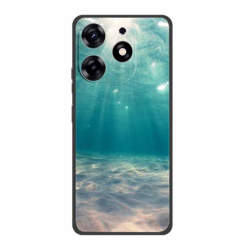 For Infinix Smart 8 Plus Case Luxury Soft Silicone TPU Phone Cases Cover For Infinix Smart8 Plus Protective Flower Painted Coque